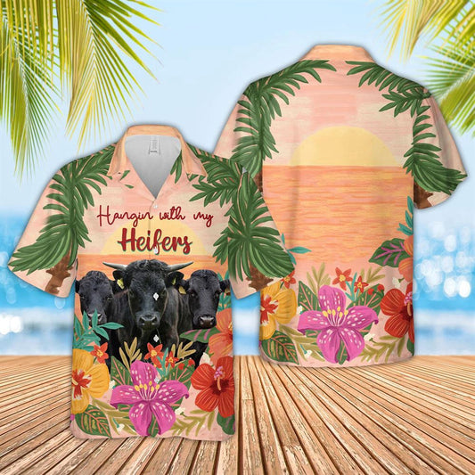 Hawaiian Cow Shirt, Dexter Hangin With My Heifers 3D Hawaiian Shirt, Animal Hawaiian Shirts, Farmer Shirts