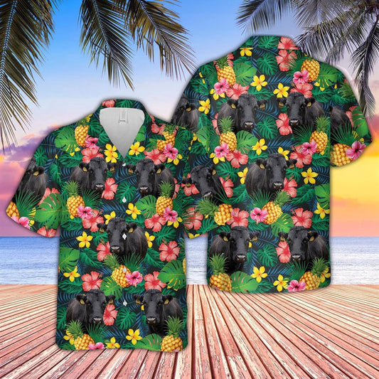 Hawaiian Cow Shirt, Dexter Summer Pattern 3D Hawaiian Shirt, Animal Hawaiian Shirts, Farmer Shirts