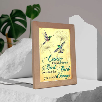 Hippie Cause I'M As A Free As A Bird Frame Lamp, Mother's Day Night Light, Best Mom Ever, Gift For Mom