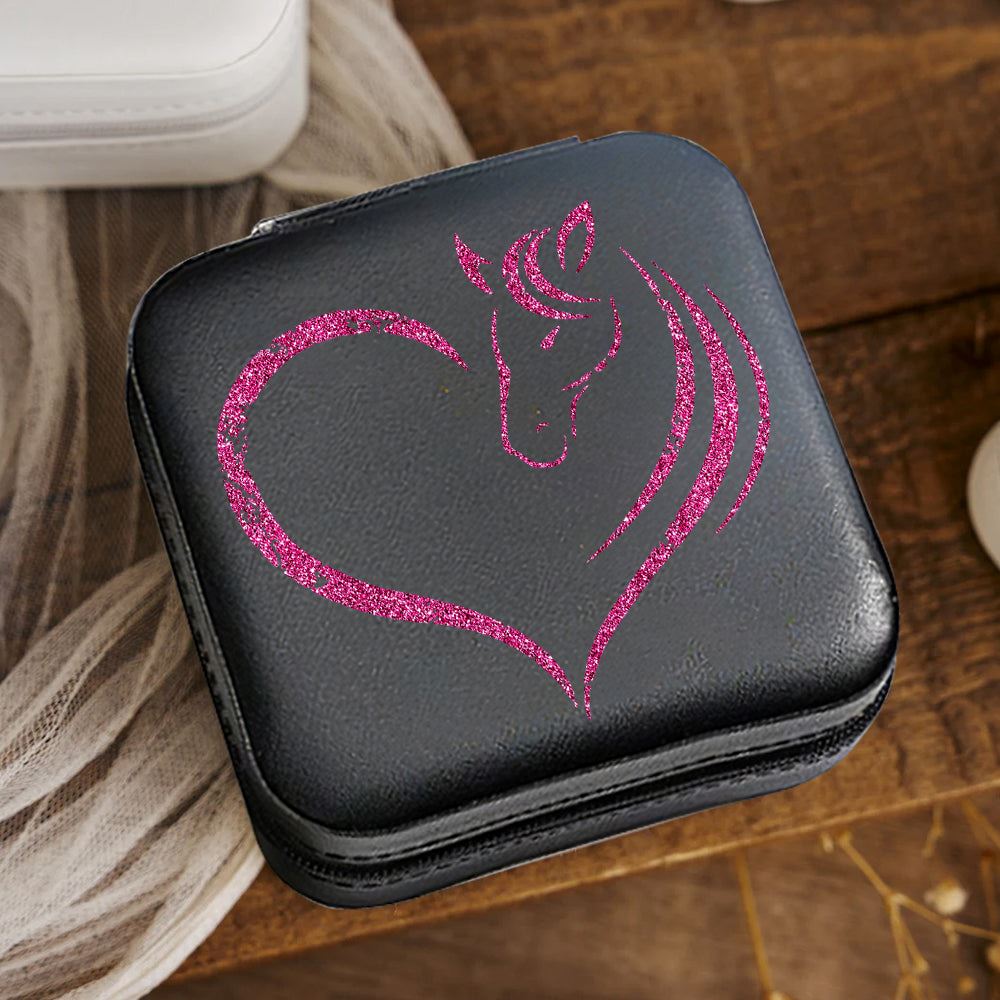 Horse Heart Jewelry Box, Gift For Horse Lover, Horse Girl Gift, Mother's Day Jewelry Case, Gift For Her
