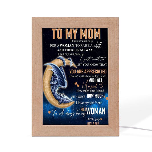 How Much Time I Spend With Guys Frame Lamp, Mother's Day Night Light, Best Mom Ever, Gift For Mom