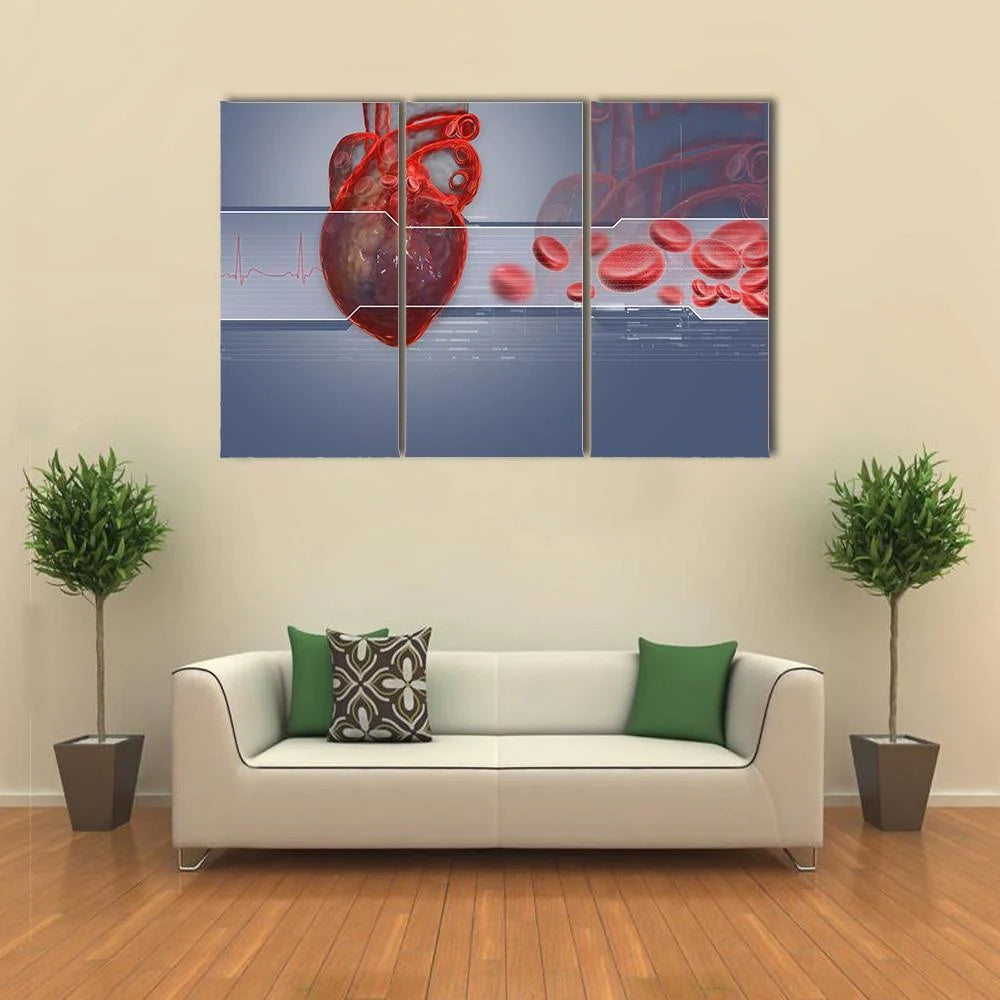 Human Heart Canvas Wall Art Decor