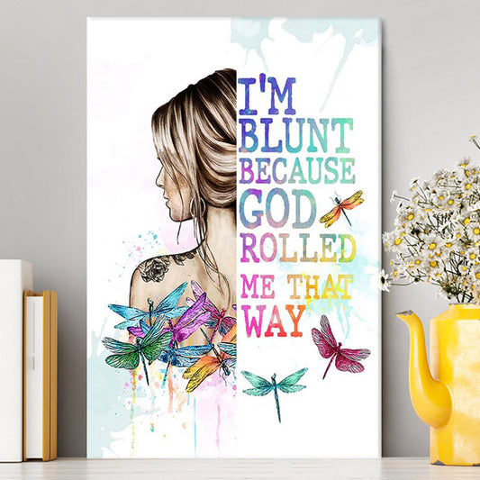 I Am Blunt Boho Hippie Wall Art Decor - Bohemian Canvas Wall Decor