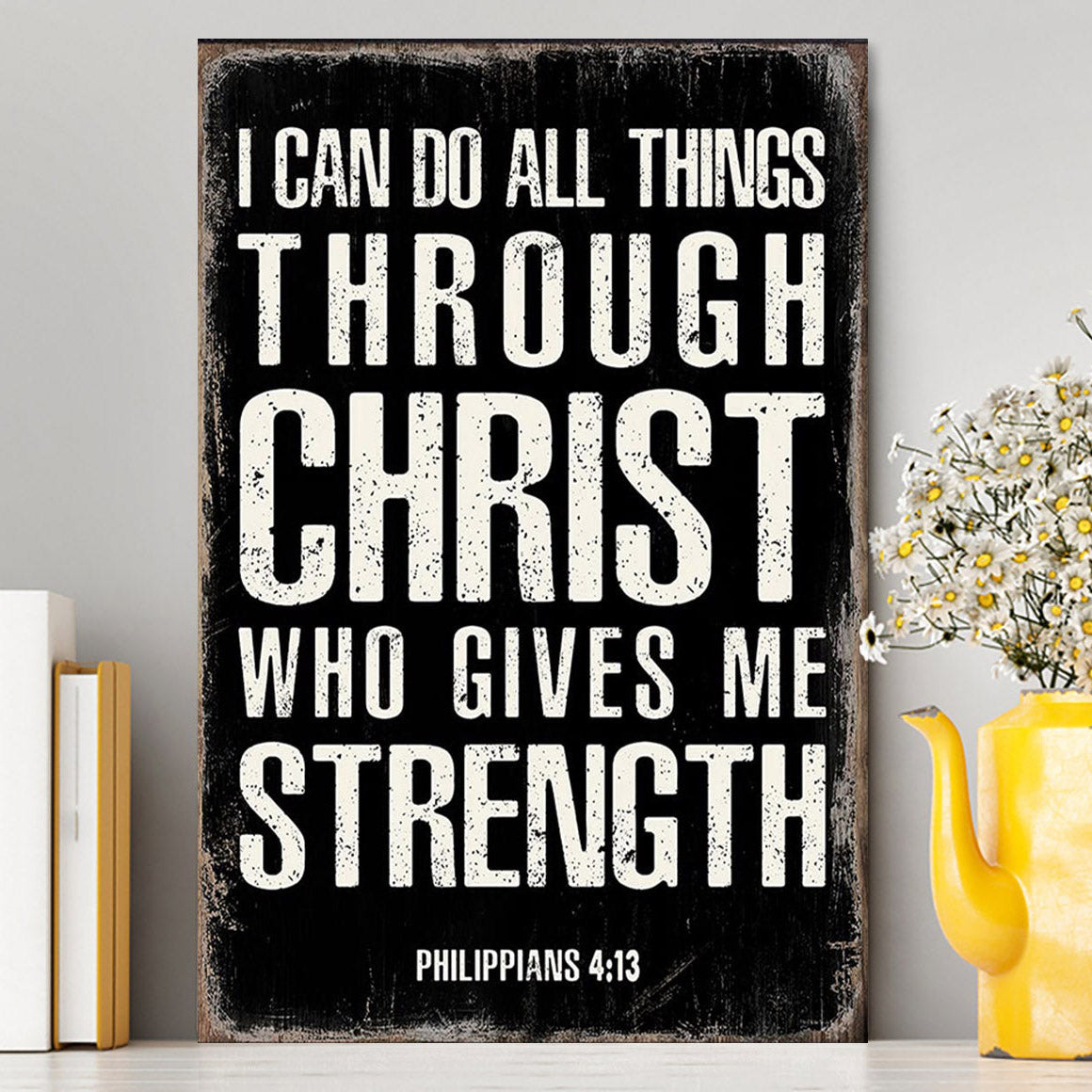 I Can Do All Things Through Christ Philippians 4 13 Canvas Wall Decor - Christian Canvas Wall Art Decor