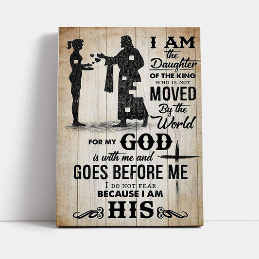 I Am A Daughter Of The King Jesus Lovers Canvas, Mother's Day Canvas Art, Gift For Mom, Birthday Gift, Mother's Day Wall Art