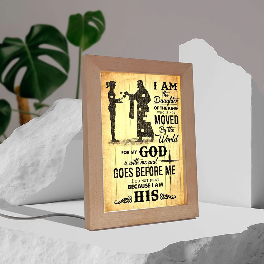 I Am A Daughter Of The King Jesus Lovers Frame Lamp, Mother's Day Night Light, Best Mom Ever, Gift For Mom