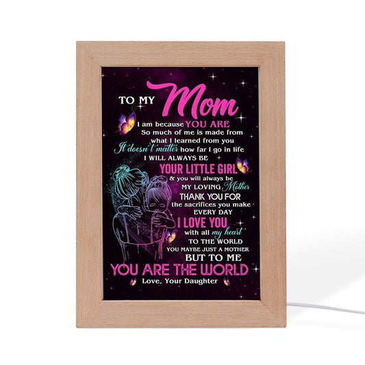 I Am Because You Are Frame Lamp, Mother's Day Night Light, Best Mom Ever, Gift For Mom