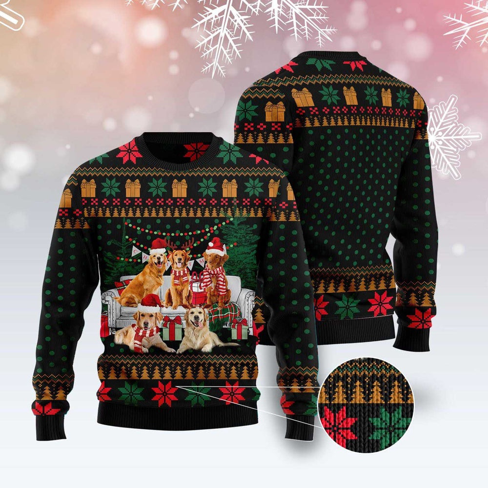 I Am Ready For Christmas Golden Retriever Ugly Christmas Sweater, Funny Xmas Sweater, Sweater Xmas