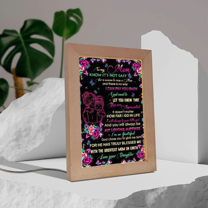 I Can Pay You Back Frame Lamp, Mother's Day Night Light, Best Mom Ever, Gift For Mom