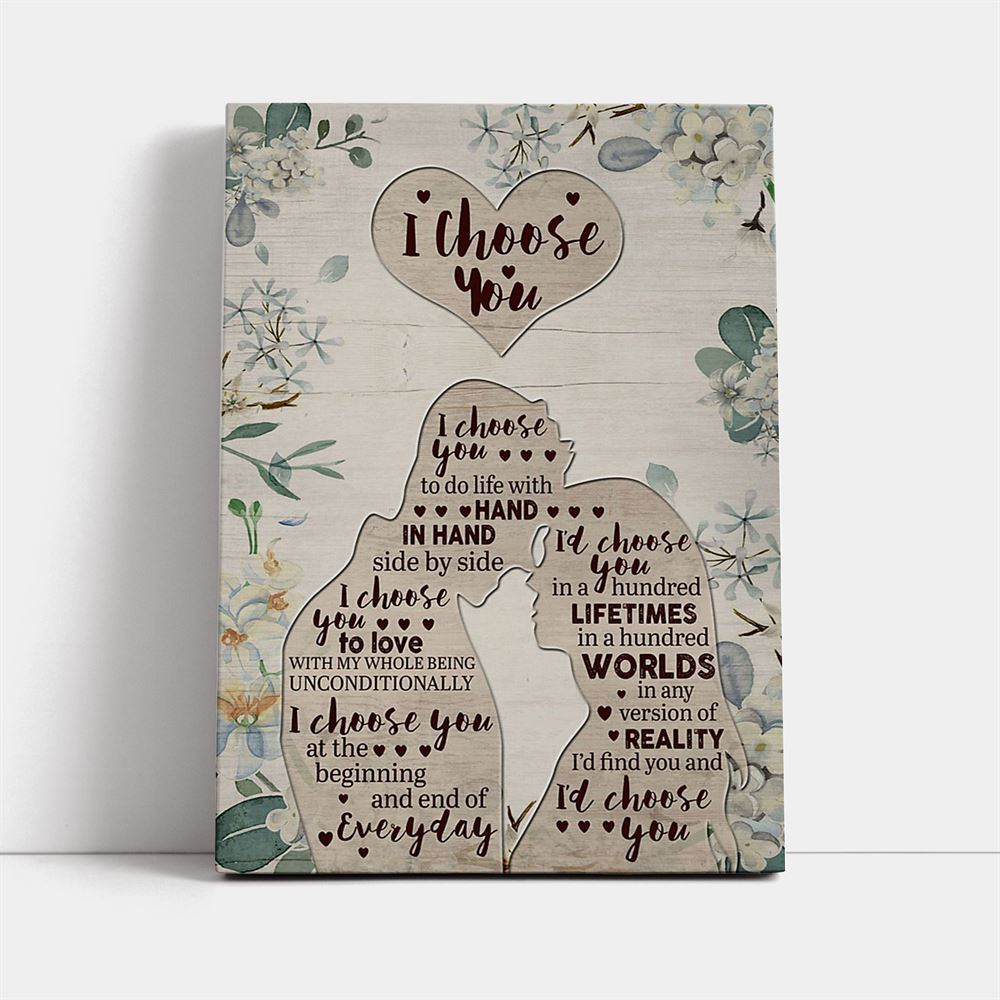I Choose You Canvas, Mother's Day Canvas Art, Gift For Mom, Birthday Gift, Mother's Day Wall Art