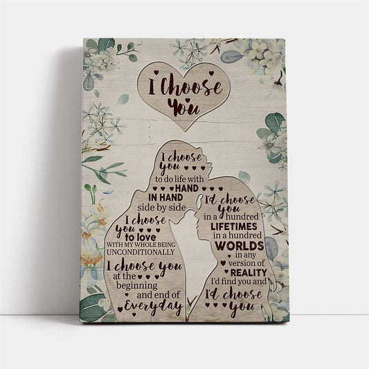 I Choose You Canvas, Mother's Day Canvas Art, Gift For Mom, Birthday Gift, Mother's Day Wall Art