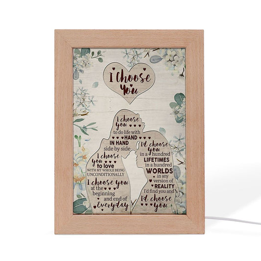 I Choose You Frame Lamp, Mother's Day Night Light, Best Mom Ever, Gift For Mom