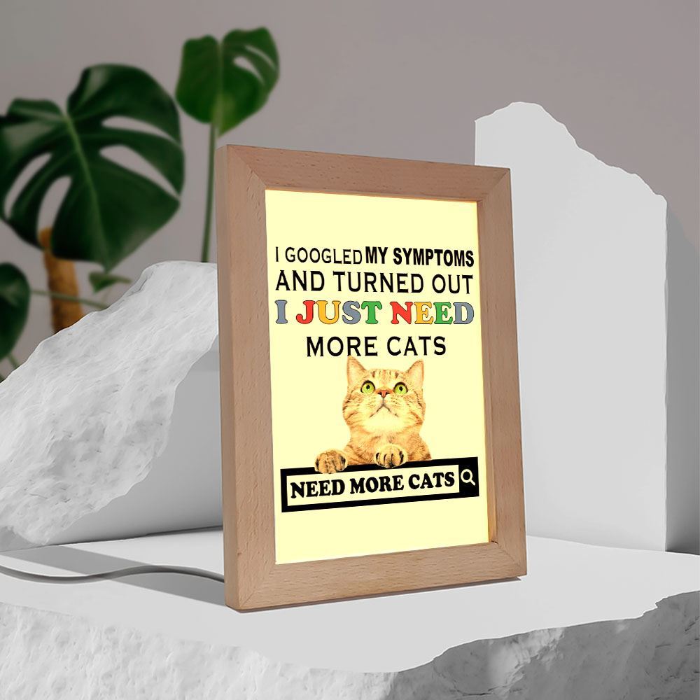 I Just Need More Cats Frame Lamp, Mother's Day Night Light, Best Mom Ever, Gift For Mom