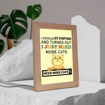I Just Need More Cats Frame Lamp, Mother's Day Night Light, Best Mom Ever, Gift For Mom