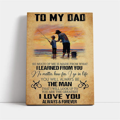 I Learned From You Canvas, Mother's Day Canvas Art, Gift For Mom, Birthday Gift, Mother's Day Wall Art