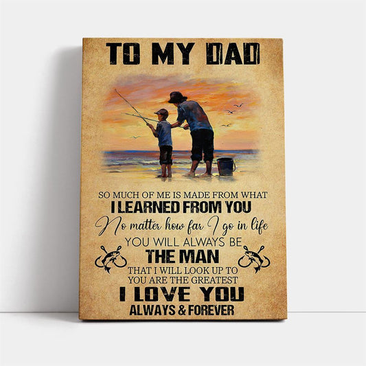 I Learned From You Canvas, Mother's Day Canvas Art, Gift For Mom, Birthday Gift, Mother's Day Wall Art