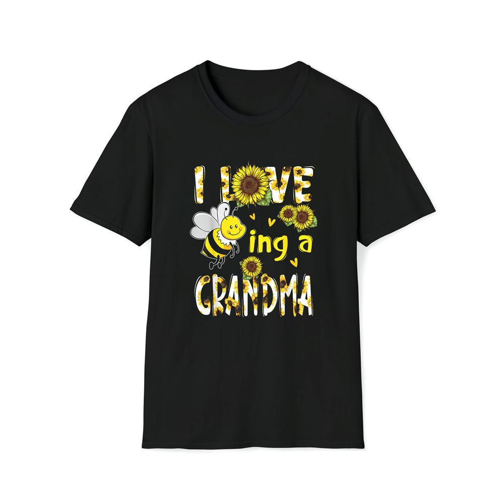 I Love Being A Grandma Sunflower Bee Mother's Day Premium T Shirt, Mother's Day Premium T Shirt, Mother's Day Gift, Mom Shirt
