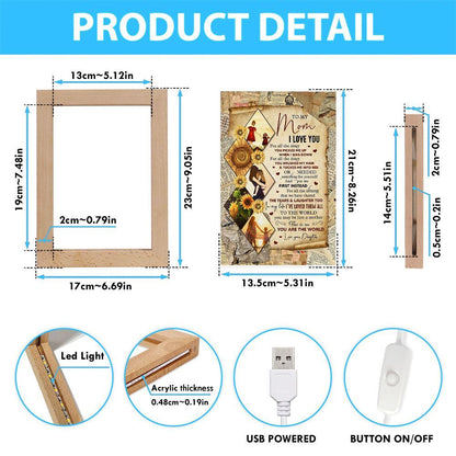 I Love You For All The Times Daughter To Mom Frame Lamp, Mother's Day Night Light, Best Mom Ever, Gift For Mom