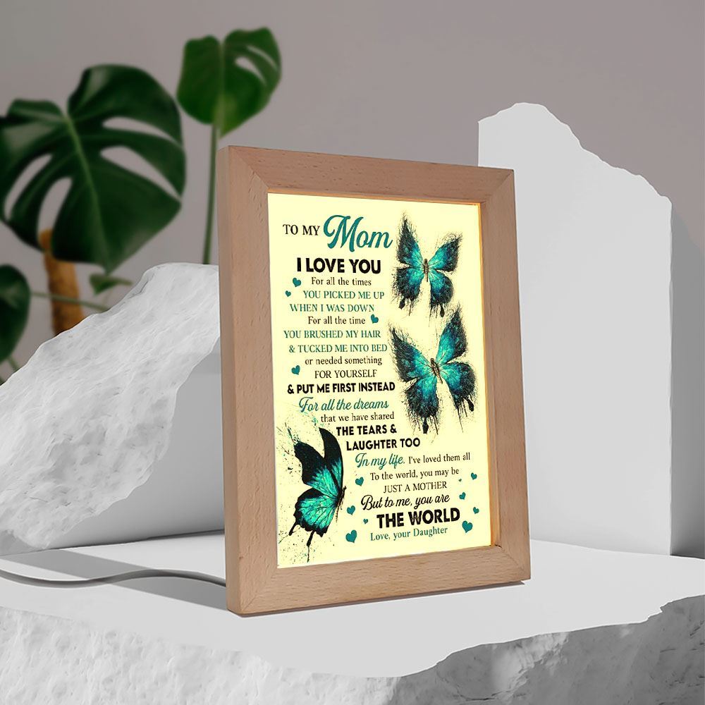 I Love You For All The Times Frame Lamp, Mother's Day Night Light, Best Mom Ever, Gift For Mom