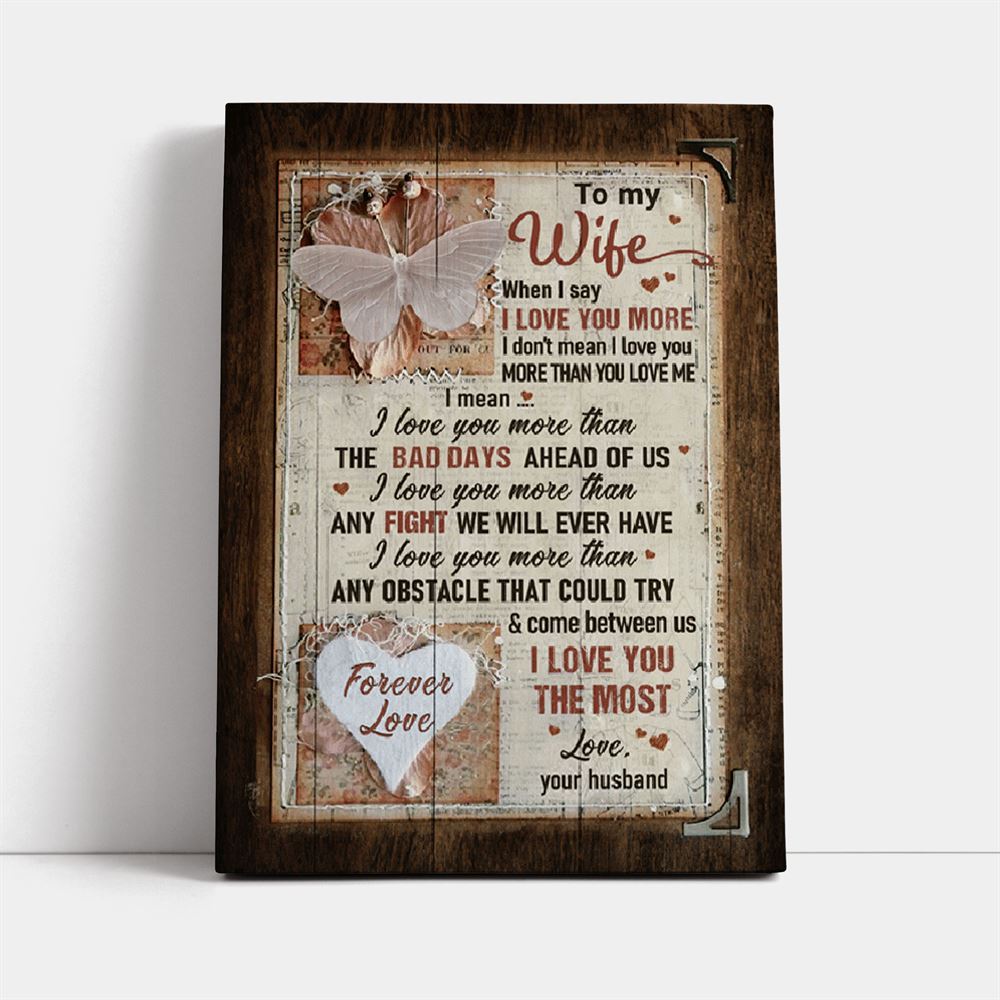 I Love You The Most Canvas, Mother's Day Canvas Art, Gift For Mom, Birthday Gift, Mother's Day Wall Art