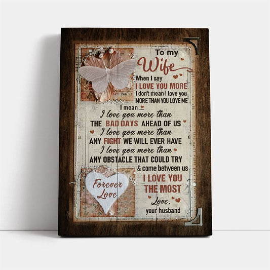 I Love You The Most Canvas, Mother's Day Canvas Art, Gift For Mom, Birthday Gift, Mother's Day Wall Art