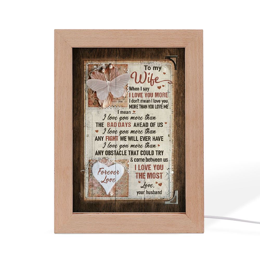 I Love You The Most Frame Lamp, Mother's Day Night Light, Best Mom Ever, Gift For Mom