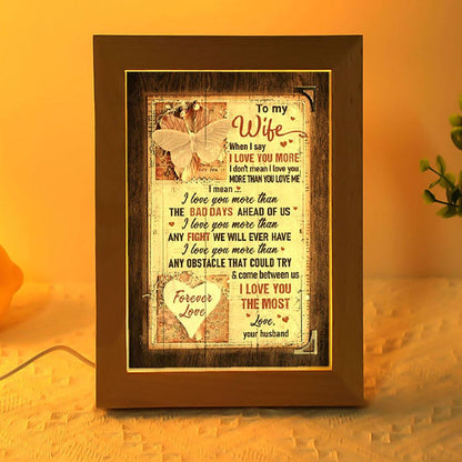 I Love You The Most Frame Lamp, Mother's Day Night Light, Best Mom Ever, Gift For Mom