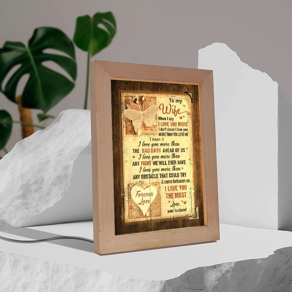 I Love You The Most Frame Lamp, Mother's Day Night Light, Best Mom Ever, Gift For Mom