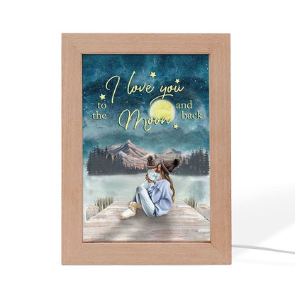 I Love You To The Moon And Back Frame Lamp, Mother's Day Night Light, Best Mom Ever, Gift For Mom