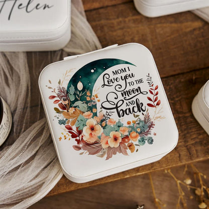 I Love You To The Moon And Back Jewelry Box, Mother's Day Gifts, Mother's Day Jewelry Case, Gift For Her