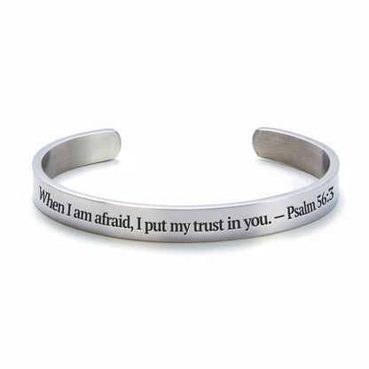 I Put My Trust In You Personalized Cuff Bracelet, Christian Bracelet For Women, Bible Verse Bracelet, Christian Jewelry