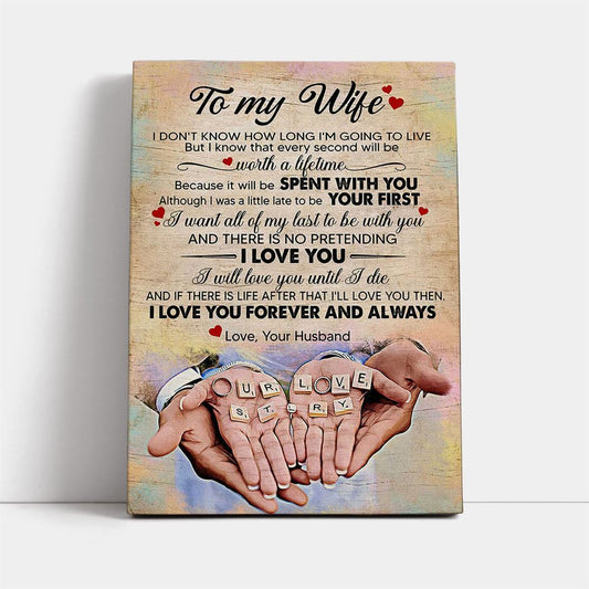 I Want All My Last To Be With You Canvas, Mother's Day Canvas Art, Gift For Mom, Birthday Gift, Mother's Day Wall Art