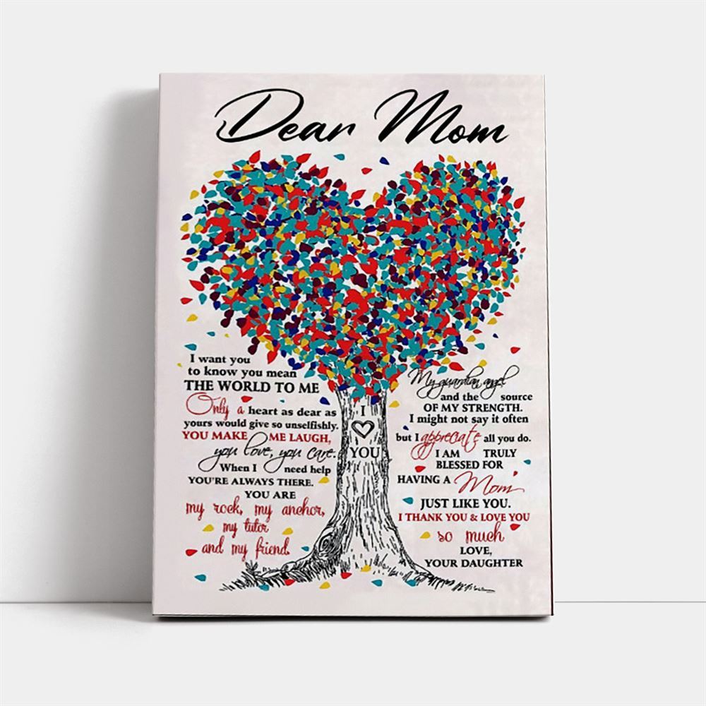 I Want You To Know You Mean The World To Me Canvas Gift For Mom, Mother's Day Canvas Art, Gift For Mom, Birthday Gift, Mother's Day Wall Art