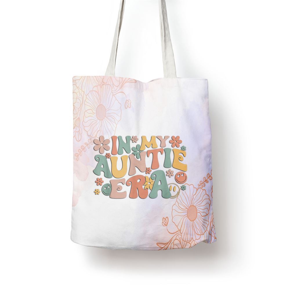 In My Auntie Era Baby Announcement For Aunt Mother'S Day Tote Bag, Women Tote Bag, Canvas Tote Bag, Printed Tote Bag