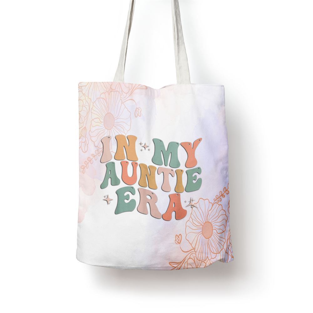 In My Auntie Era Baby Announcement For Aunt Mothers Day Tote Bag, Women Tote Bag, Canvas Tote Bag, Printed Tote Bag