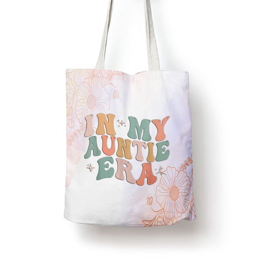 In My Auntie Era Baby Announcement For Aunt Mothers Day Tote Bag, Women Tote Bag, Canvas Tote Bag, Printed Tote Bag