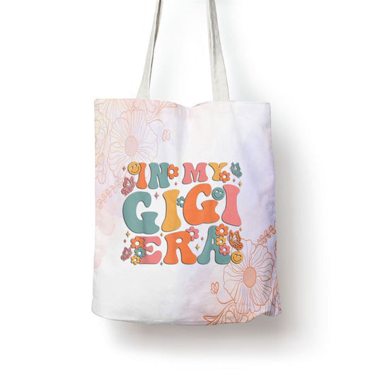 In My Gigi Era Baby Announcement For Grandma Mothers Day Tote Bag, Women Tote Bag, Canvas Tote Bag, Printed Tote Bag