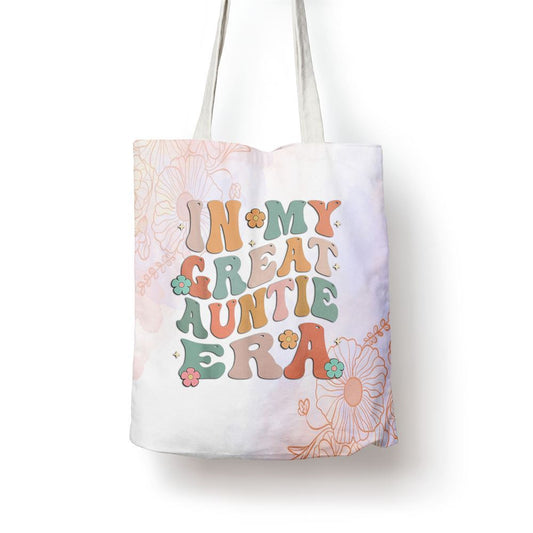 In My Great Auntie Era Baby Announcement Great Mothers Day Tote Bag, Women Tote Bag, Canvas Tote Bag, Printed Tote Bag