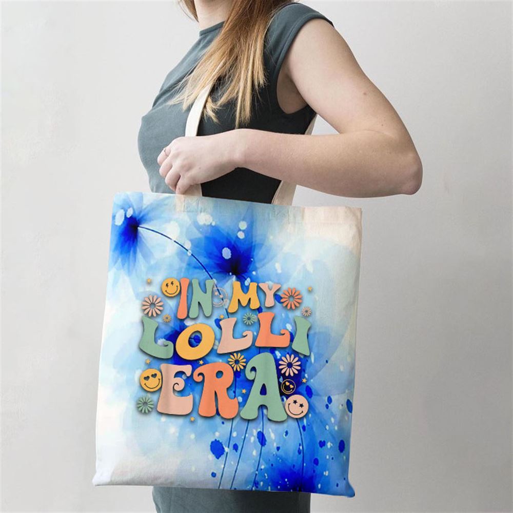 In My Lolli Era Baby Announcement For Lolli Mothers Day Tote Bag, Women Tote Bag, Canvas Tote Bag, Printed Tote Bag