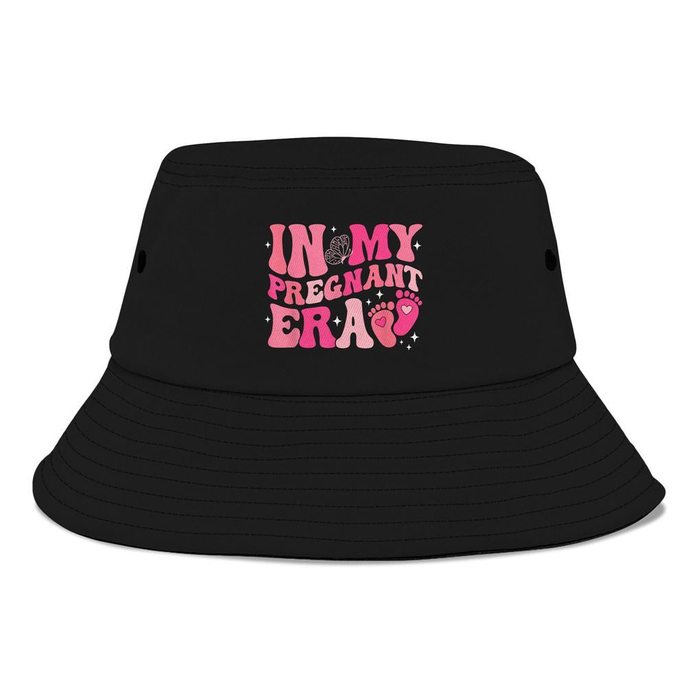 In My Pregnant Era Pregnancy New Mom Groovy Bucket Hat, Mother's Day Bucker Hat, Mother's Day Gift, Women's Sun Hats