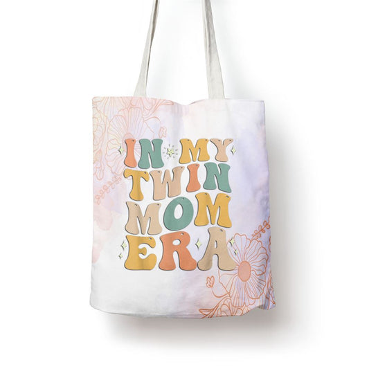 In My Twin Mom Era Funny Mothers Day For New Mom Of Twins Tote Bag, Women Tote Bag, Canvas Tote Bag, Printed Tote Bag