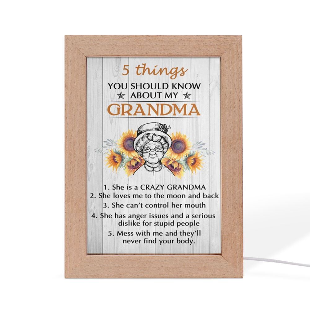 Inspirational Paper Frame Lamp To My Grandma, Mother's Day Night Light, Best Mom Ever, Gift For Mom
