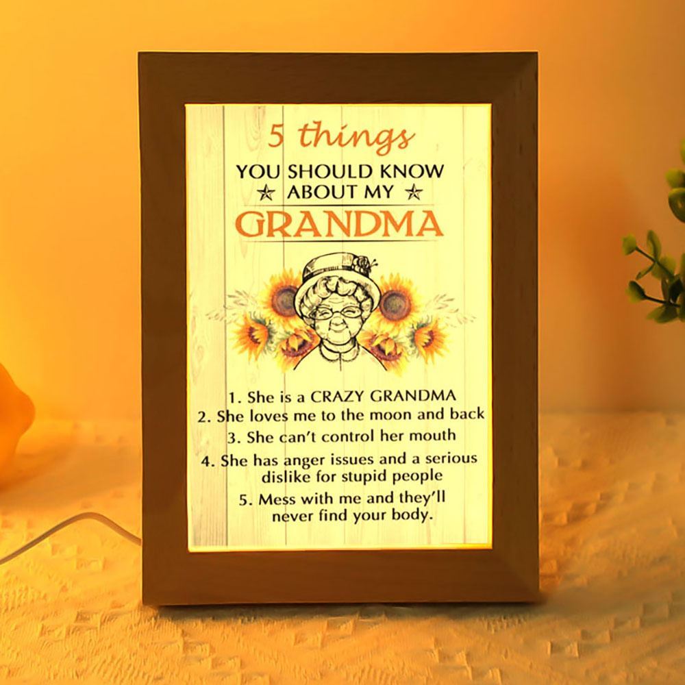 Inspirational Paper Frame Lamp To My Grandma, Mother's Day Night Light, Best Mom Ever, Gift For Mom