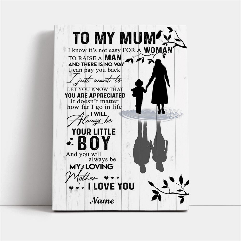 It Not Easy From Son Canvas, Mother's Day Canvas Art, Gift For Mom, Birthday Gift, Mother's Day Wall Art