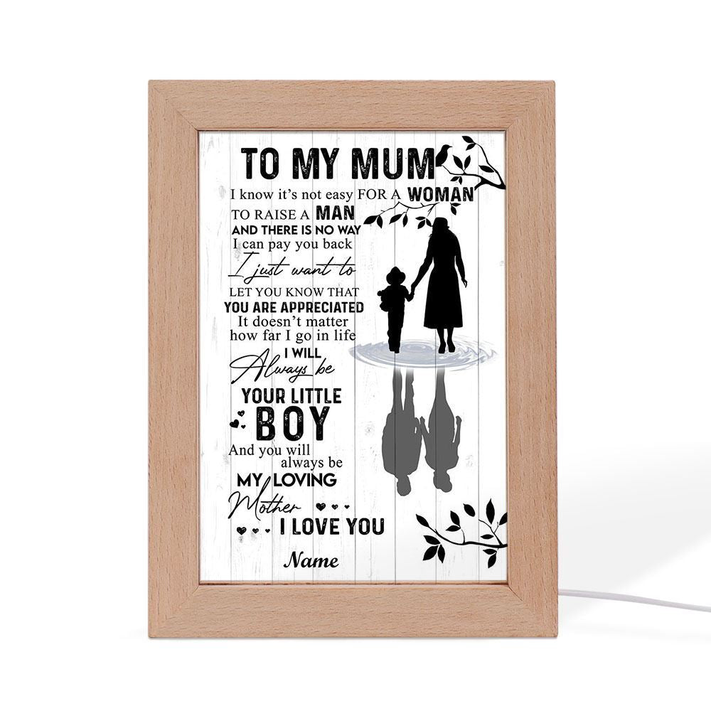 It Not Easy From Son Frame Lamp, Mother's Day Night Light, Best Mom Ever, Gift For Mom