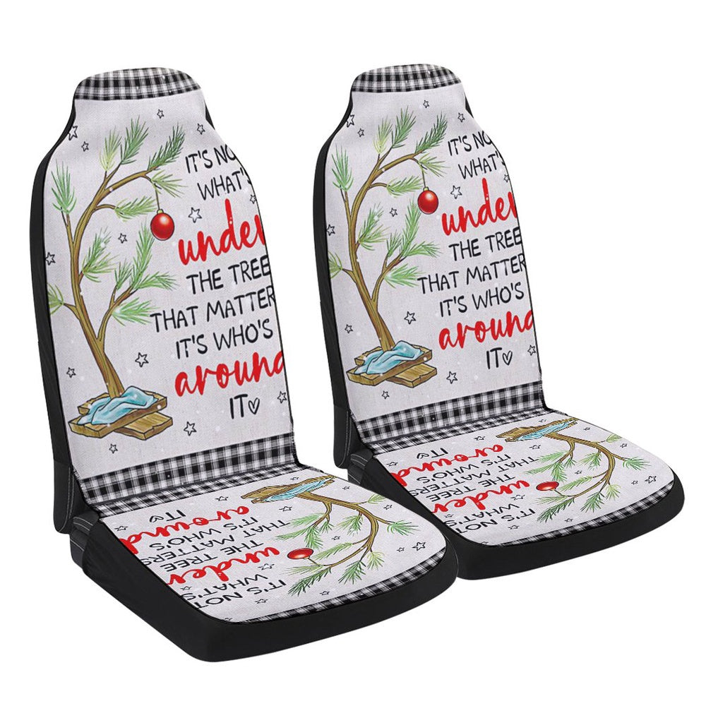It is Not What Under The Tree Christmas Cars Seat Cover, Christmas Car Seat Covers, Car Decor Gift