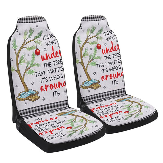 It is Not What Under The Tree Christmas Cars Seat Cover, Christmas Car Seat Covers, Car Decor Gift