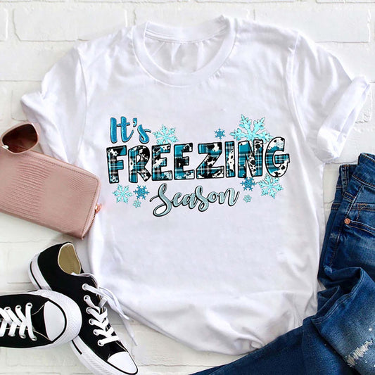 It's Freezing Season T Shirt, Merry T Shirt, Unisex Christmas Shirts