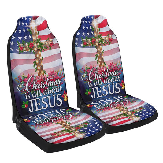 Jesus Christ Christmas Is All About Jesus Cars Seat Cover, Christmas Car Seat Covers, Car Decor Gift