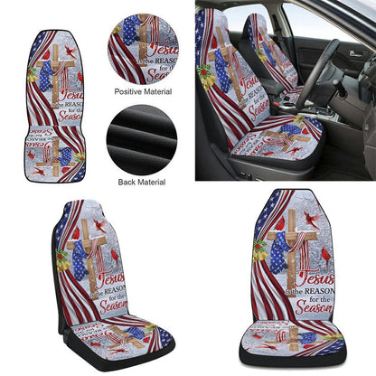 Jesus Christ Cross Jesus is The Reason for Season Christmas Cars Seat Cover, Christmas Car Seat Covers, Car Decor Gift